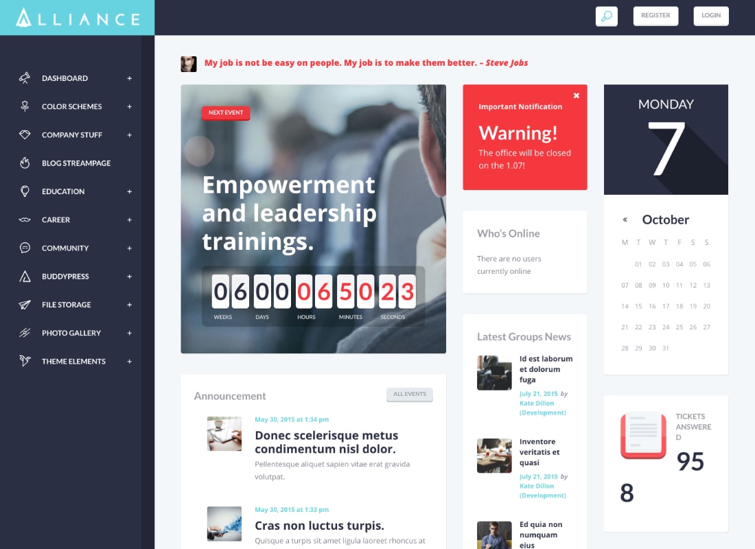 Alliance | Intranet & Extranet WordPress Theme