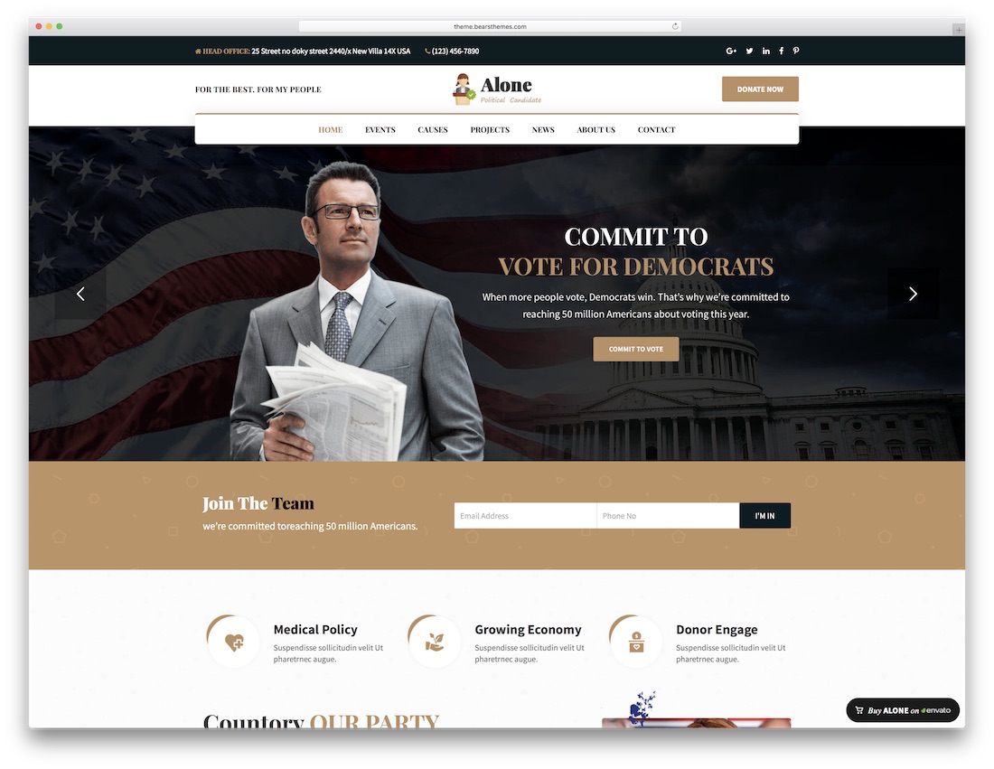 alone political wordpress theme