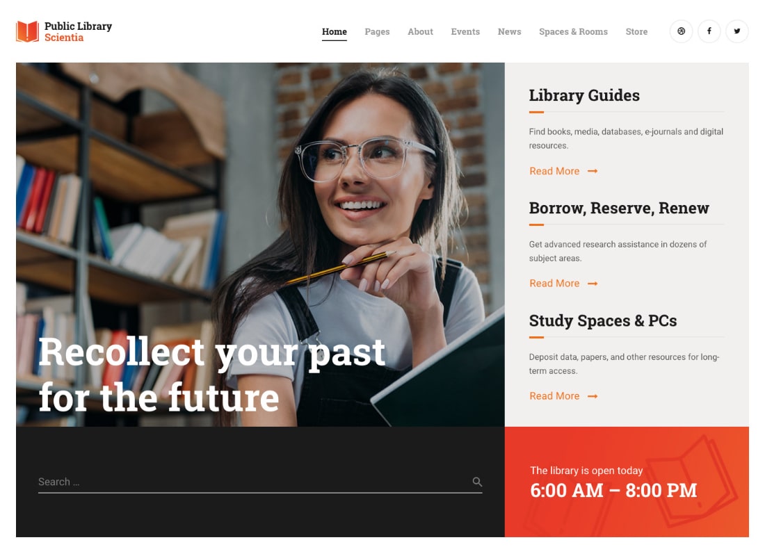 Scientia | Public Library & Book Store Education WordPress Theme